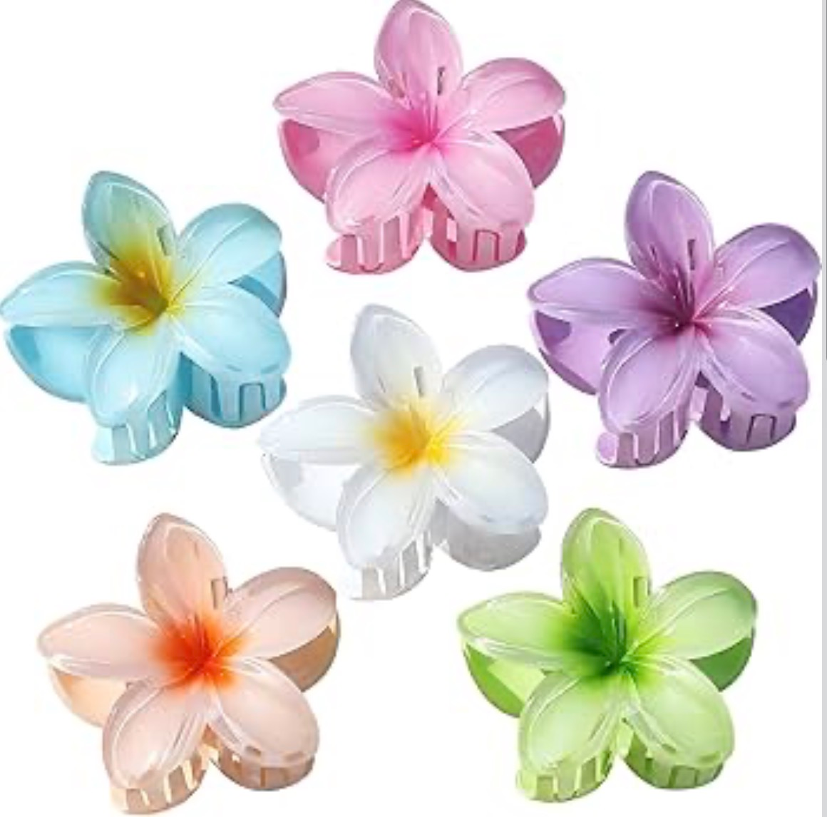 Flower claw clips