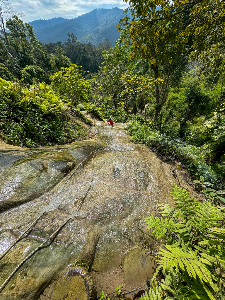 The Sticky Waterfall in Chiang Mai, Thailand